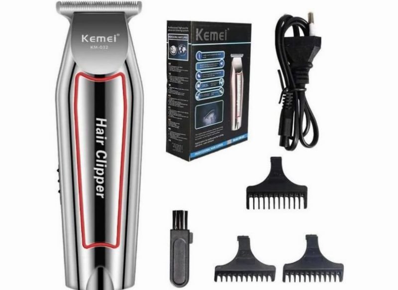 Maquininha de Barbear e Acabamento Kemei_ KM- 032